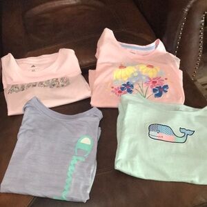 Girls Pastel Graphic 4piece Tee Bundle - Pink, Mint, Lavender
